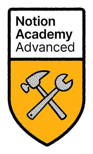 Notion Academy Advanced badge
