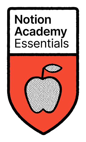 Notion Academy Essentials badge