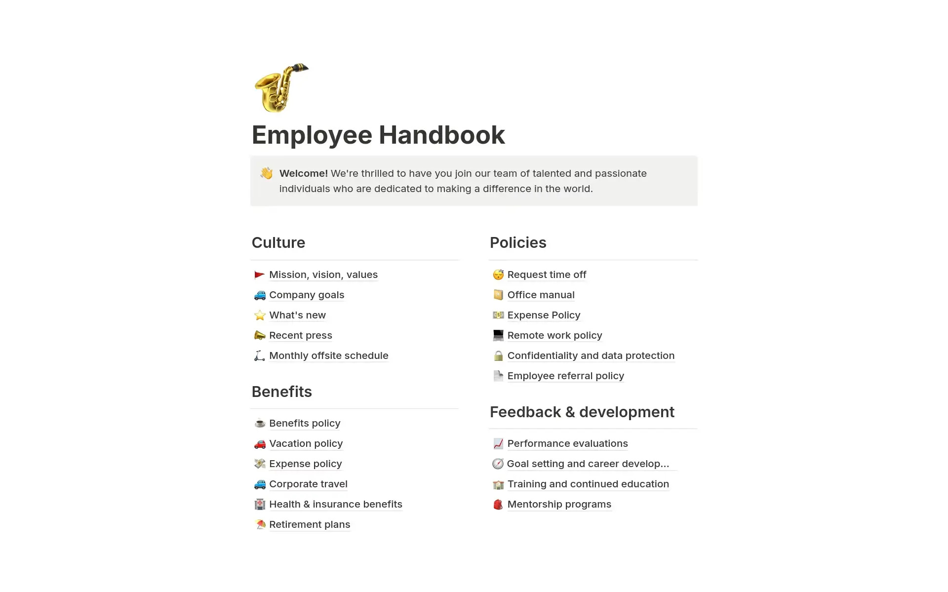 Employee handbook